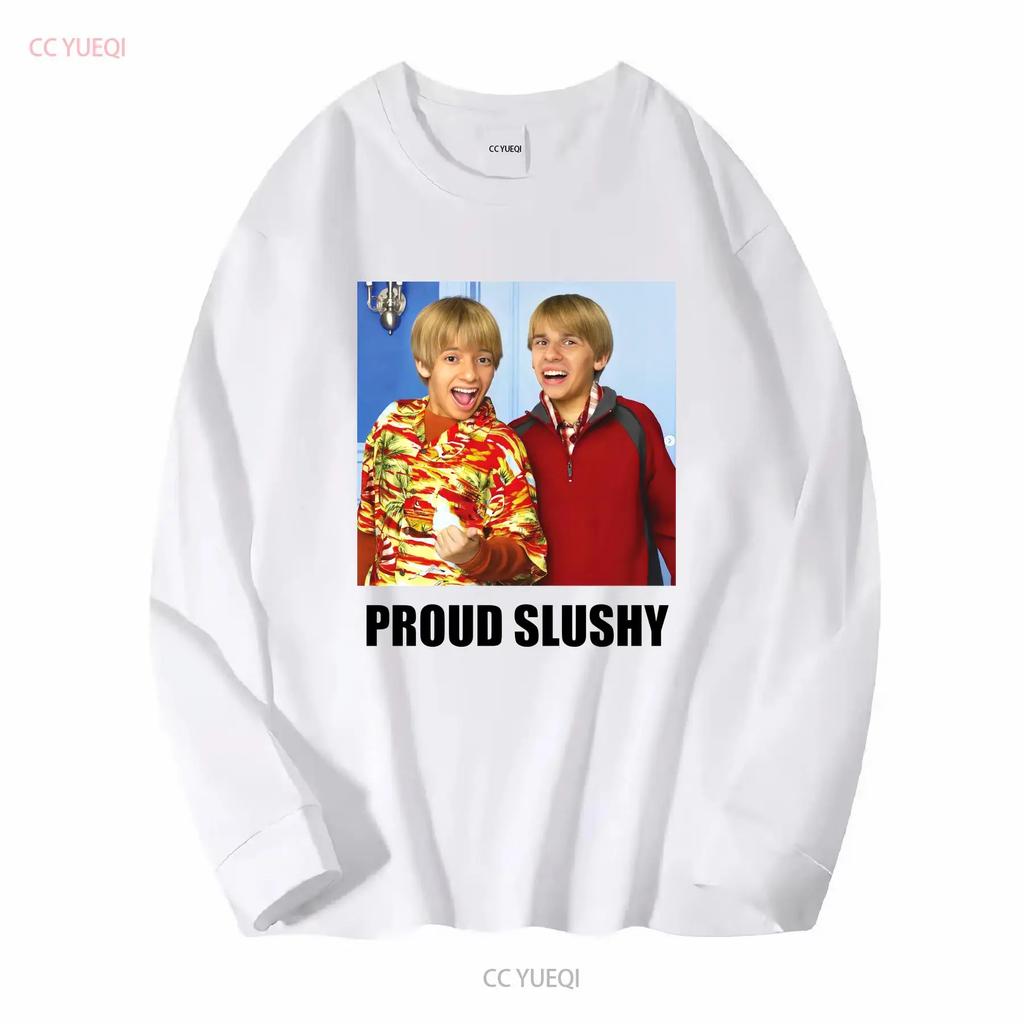 Proud Slushy Noobz Heavy Cotton T Shirt long or short sleeves vintage Washed Top For Everyday Wear streetwear homme Slightly