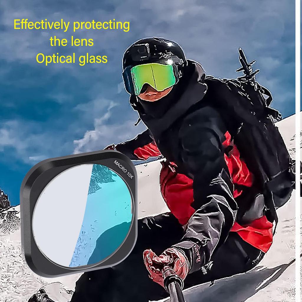 10X Lens Filter HD Coated Snap-On Aluminum Frame Sports Camera Filter Ace Pro