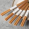 5 Pairs Wooden Chopsticks Sushi Sticks Reusable Chinese Chopsticks Set Long Japanese Food Chop Sticks Tableware Wooden Utensils