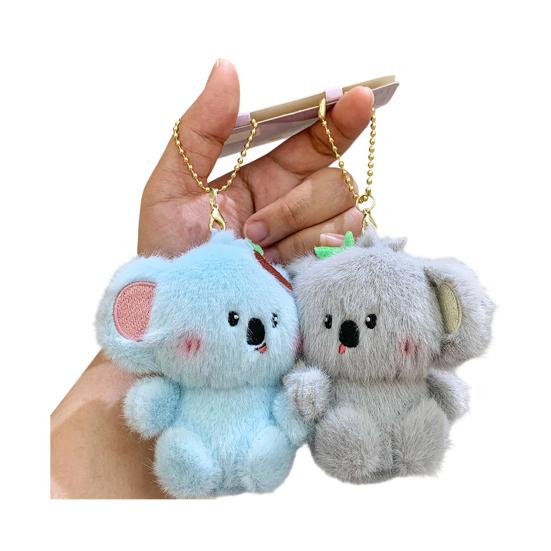 

2 шт. Брелок Сильная магнитная адсорбция Дизайн коалы Мягкая бархатная кукла Шарм Брелок Сумки Ключи Телефон Портативная подвеска Koala
