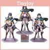 Modisches Attack On Titan Levi Ackerman Eren Mikasa PVC Gelenk Bewegliche Figur
