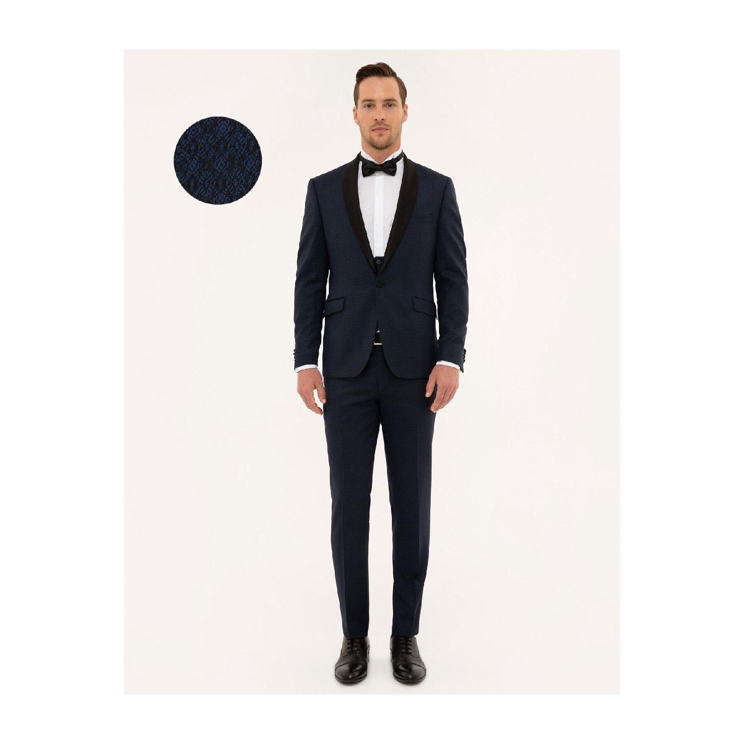 

Navy Blue Vest Extra Slim Fit Groom Tuxedo 50208535-vr033 44
