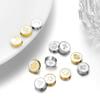 5Pcs Stainless Steel Round Gold Color Shell Cross Moon Beads Charms for DIY Women Necklace Jewelry Making Bracelet Accessories