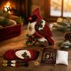 Weihnachts-Nähbastelset Tiere Patchwork für Erwachsene Anfänger, DIY Stoffgeschenkset Feiertags-Heimdekoration, Handgemachte Quiltprojekte Kunst
