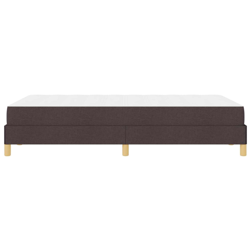 Box Spring Bed with Mattress Dark Brown 120 x 190 cm Fabric