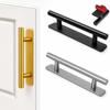 1PCS No-Punch Door Pulls Stainless Steel Drawer Knobs New Hardware Pulls Cabinet Drawer