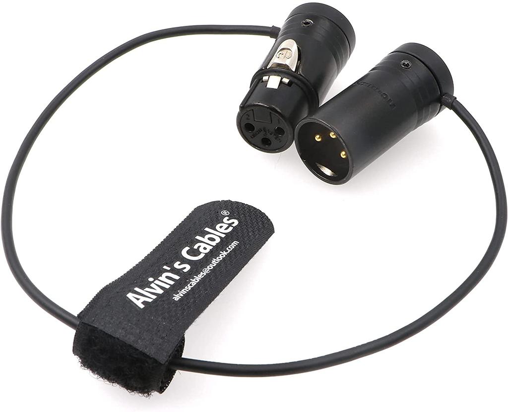 Low-Profile 3-Pin XLR Male-Female Cable, Original Connector, Balanced Microphone Audio Cord, Sommer SOD-14, Alvin's Cable