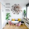 Quirky Sun Wrought Iron Ornament: Creative Home Courtyard Wall Hanging Decoration.