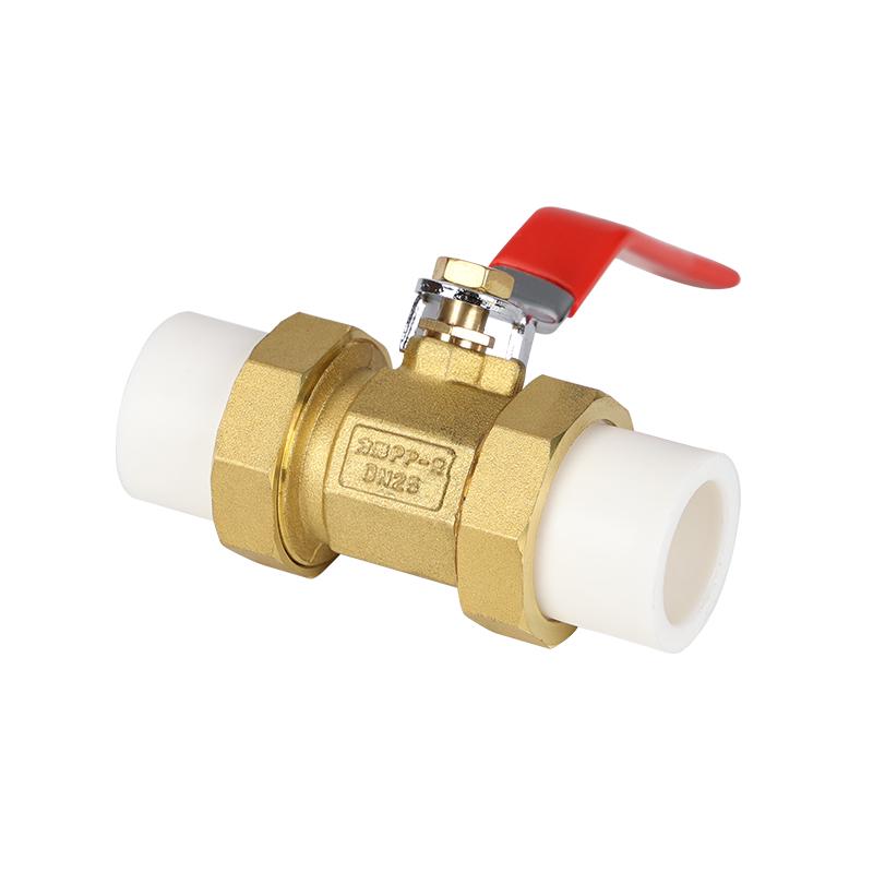 Yanghang PPR Doppelverschraubung Kupferkugelhahn, Wasserrohrfittings Verbinder, Heißschmelz 20 Schalter, 6-Punkt, 25mm Ventil.