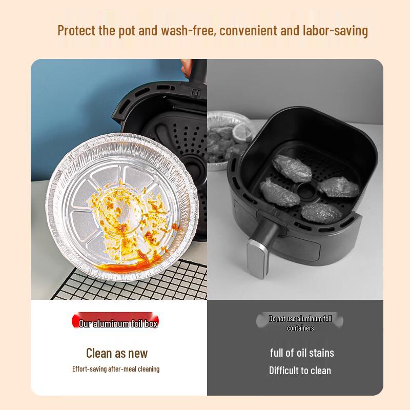 Zhishi 7-Inch Air Fryer Aluminum Foil Bowls
