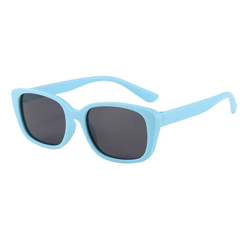 S5083 Personalized Color Block Kids  Sunglasses UV Protection Unisex Sunshade. светло-синий