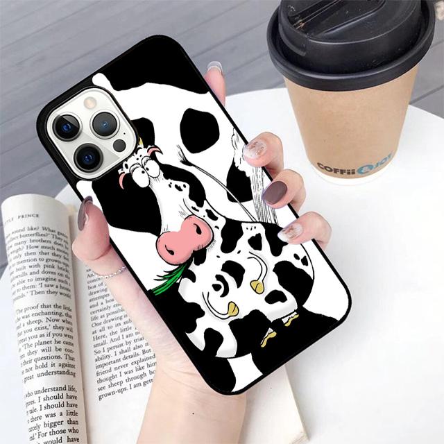 Cow cute spot cartoon print Phone Case Cover for iPhone 17 Air 16 16e 15 12 11 13 14 Pro Max Apple Plus Coque