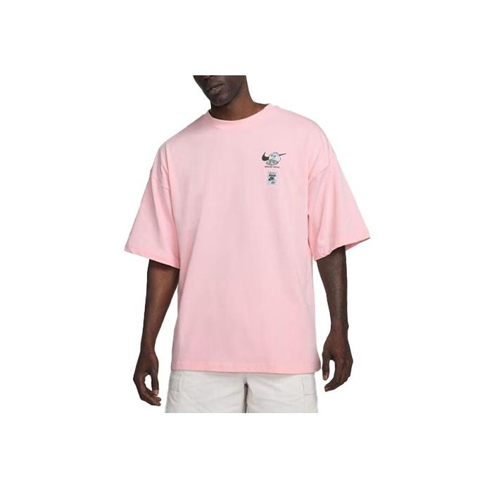 Nike Sportswear Loose Short Sleeve T-Shirt With Back Letter Print Men Tops Rush-Pink FB9808-686