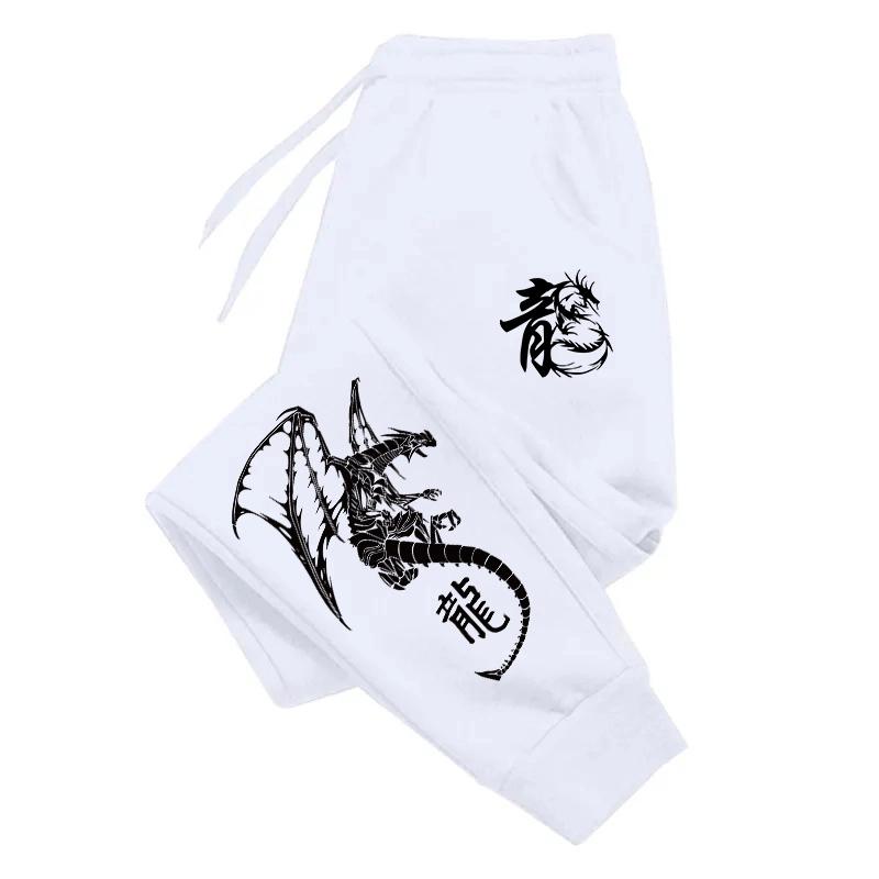 

2025 Men Fashion Hip Hop Y2K Retro Sweatpants Spring Autumn Men Outdoor Sports Fitness Jogging Drawstring Fleece Long Pants XL білий