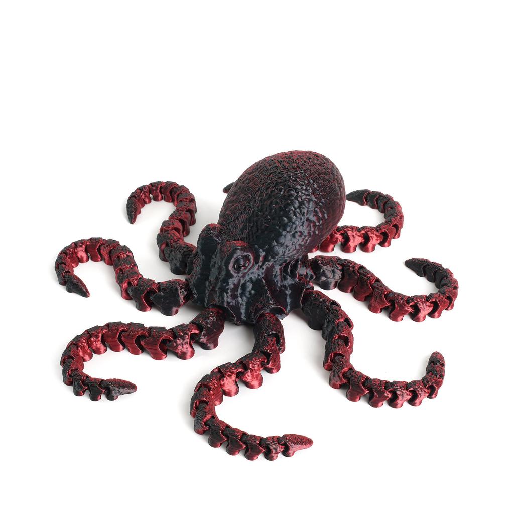 3D Printed Octopus Sea Animal Fidget Toys with Tentacles Stuff Things Flexible Reptiles Action Figures Cool Skeleton 15cm