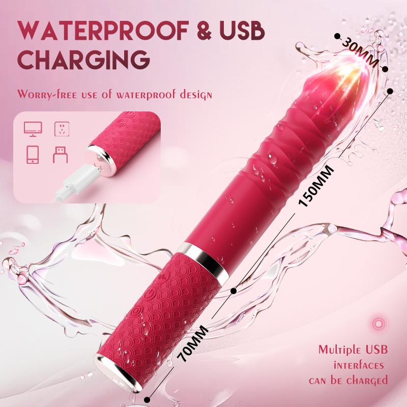 Thrusting Dildo Vibrator Sex Toys with Thrusting Vibration for Women Clit G-spot Anal Play Vagina Clitoral Stimulation Massager