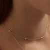 Lewe [6mm+10mm Pearl Earrings Included] Repeat Heart Necklace