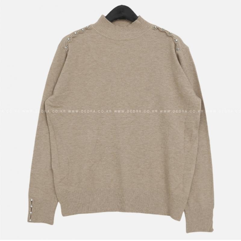 Dedra Majohn Pearl Mock Neck Knit Knd5010 Yc