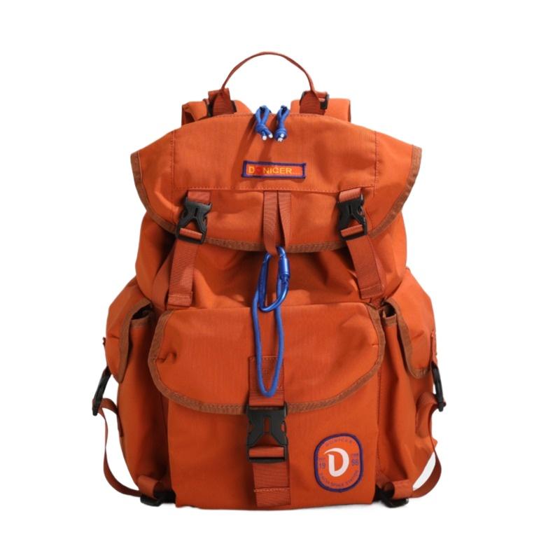 High-quality Orange Glow Nylon Rope Waterproof Large Capacity Casual Outdoor Bags for Unisex New