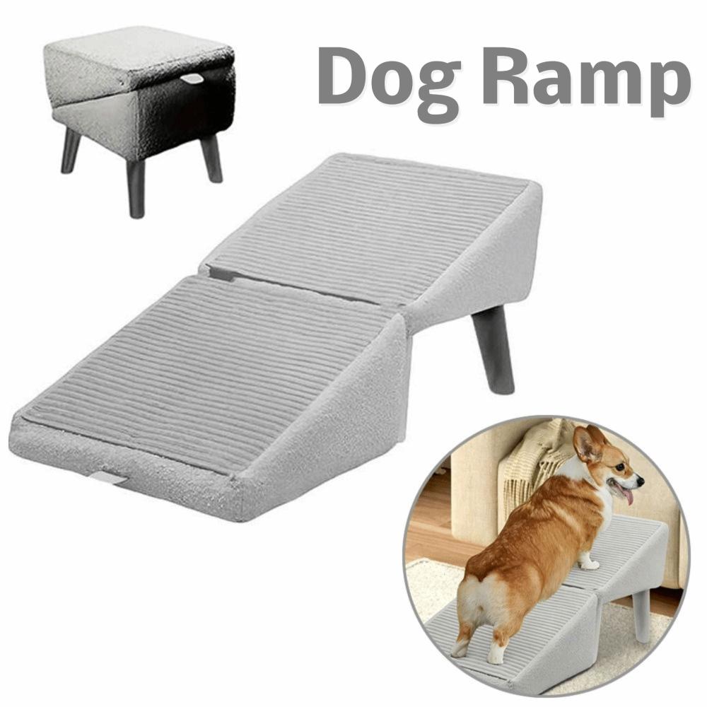 Escalones Plegables para Perros Taburete de Felpa para Patas de Mascotas Nueva Rampa de Escaleras para Perros Interior Hogar