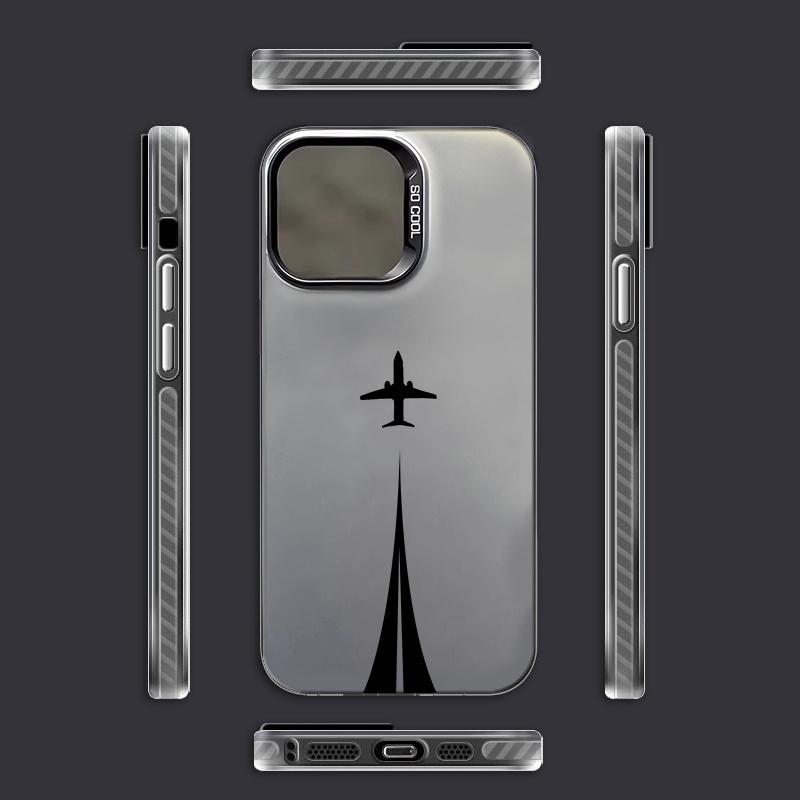 Aircraft Track Route Pattern Mobile Phone Case Suitable for iPhone 17 16 15 14 13 12 11 Pro/ Max /Plus Anti-fall and Shock