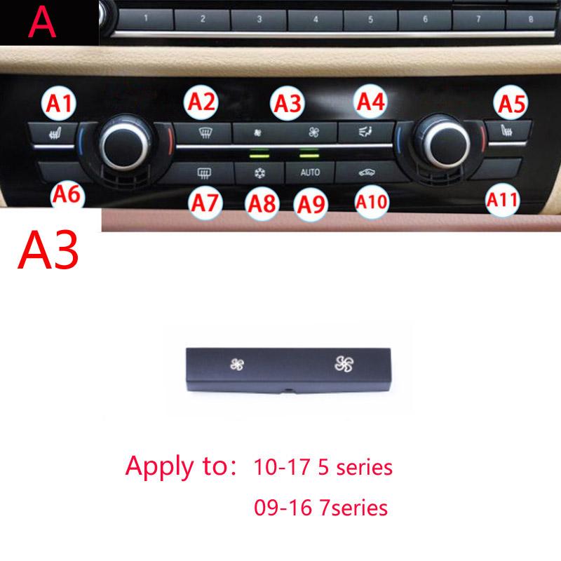 Car Heater Climate Control Fan Volume air conditioning Button Fan Button Cap Cover Replacement for BMW F10 F11 F02 F06 F07
