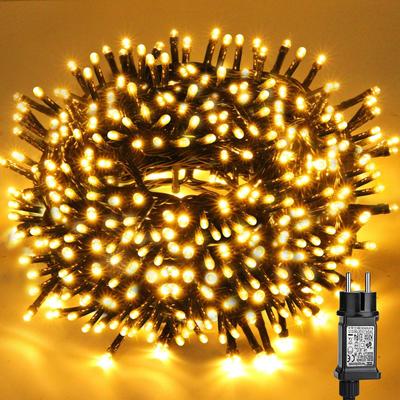 LED-Lichterkette für den Außenbereich, 10 m, 20 m, 30 m, 50 m, 100 m, LED-Weihnachtsbeleuchtung, wasserdicht, 24 V, Lichterkette mit 8 Modi, für Garten, Hochzeit, Weihnachtsfeier, Dekoration