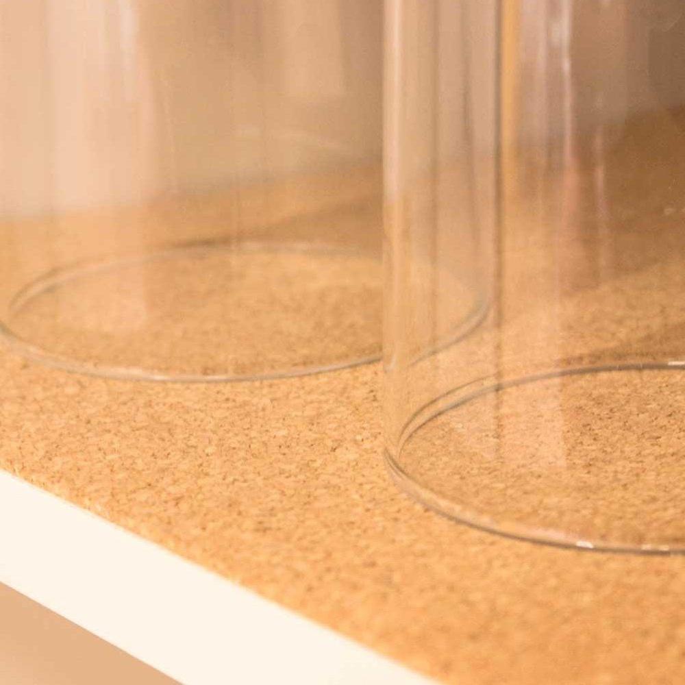 Anti-slip self-adhesive cork mat for furniture, drawers, cabinets, and shelves
