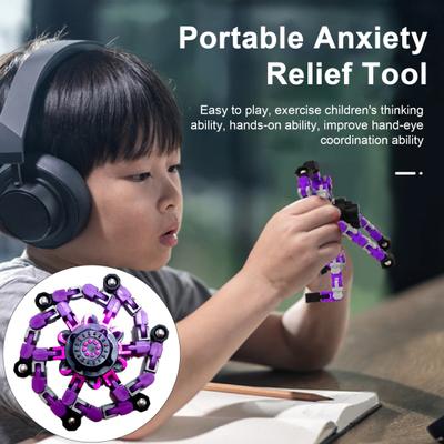 Deformation Kreisel Tragbar Stressabbau Fingerspitzen Mechanischer Kreisel Pädagogischer Ketten-Spinner Sensorisches Spielzeug Kinder Erwachsene Geschenk