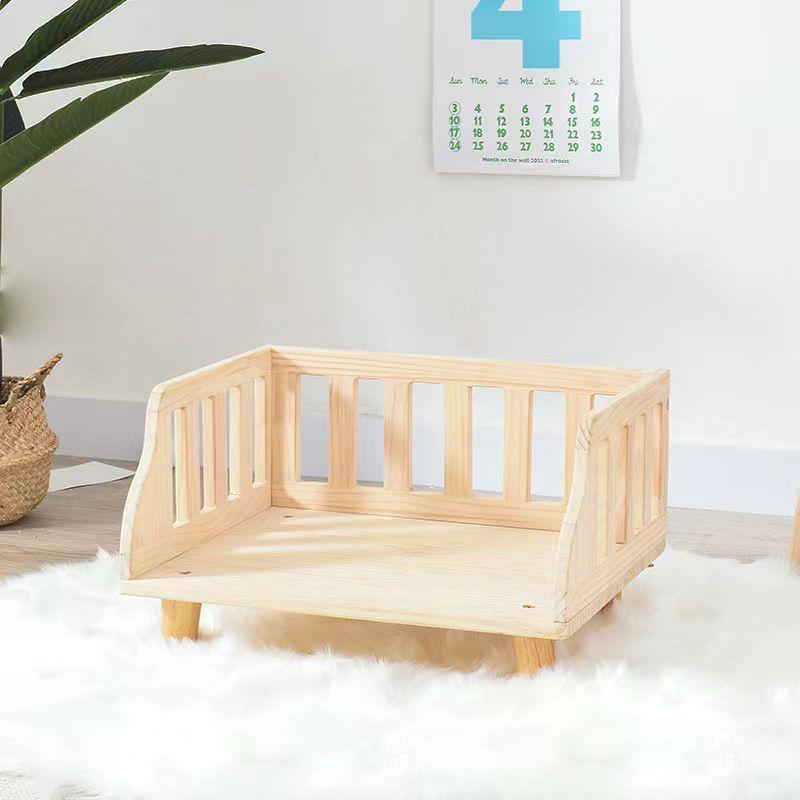 

Cathouse Doghouse Solid Wood Bed All Year Round Neutral Cat Bed Sleep Bed Removable and Washable Winter Heattech Dog Bed Pet Supplies L [pets in 10.00kg] 81*53*30 Solid Wood single bed