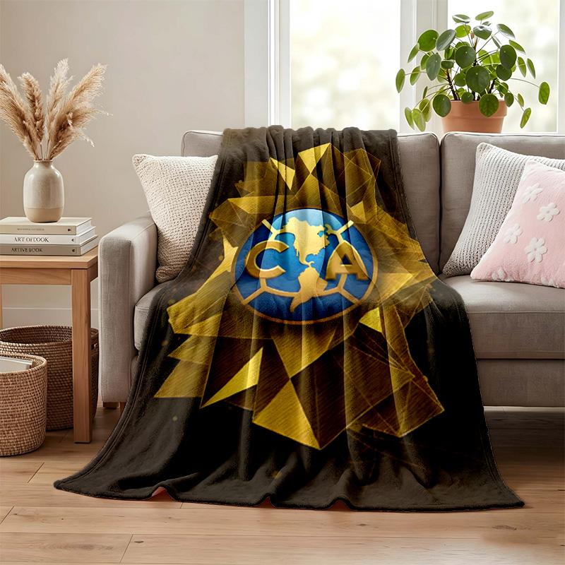 Club America blanket Flannel Blanket Soft Cozy Plush Throw for Sofa Bed Lightweight Home Decoration