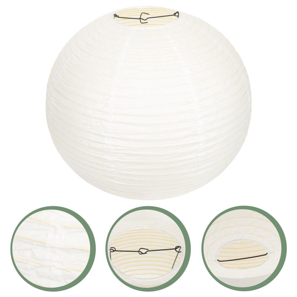 DOITOOL 40cm Washi Paper Lampshade Pendants, 6-Pack, Round Paper Chandelier Lampshades, Japanese Style Light Covers, Replacement Lampshades for DIY