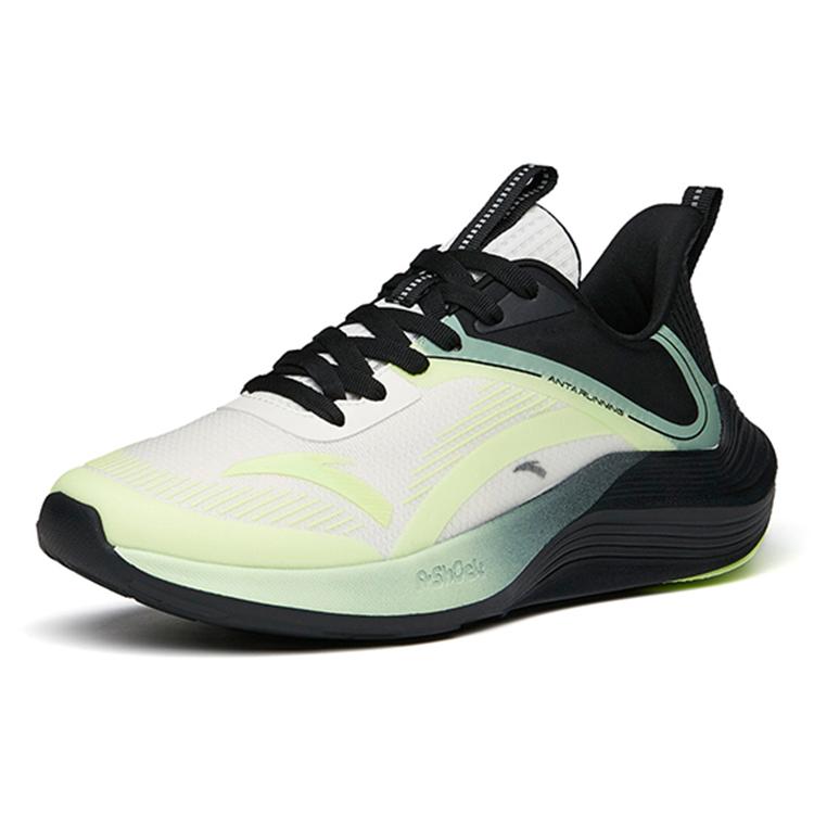 New Anta DuCi1 Anti Slip And Wear Resistant Breathable Low Top Sprint Running Shoes Men's White Green Black 912325581-3