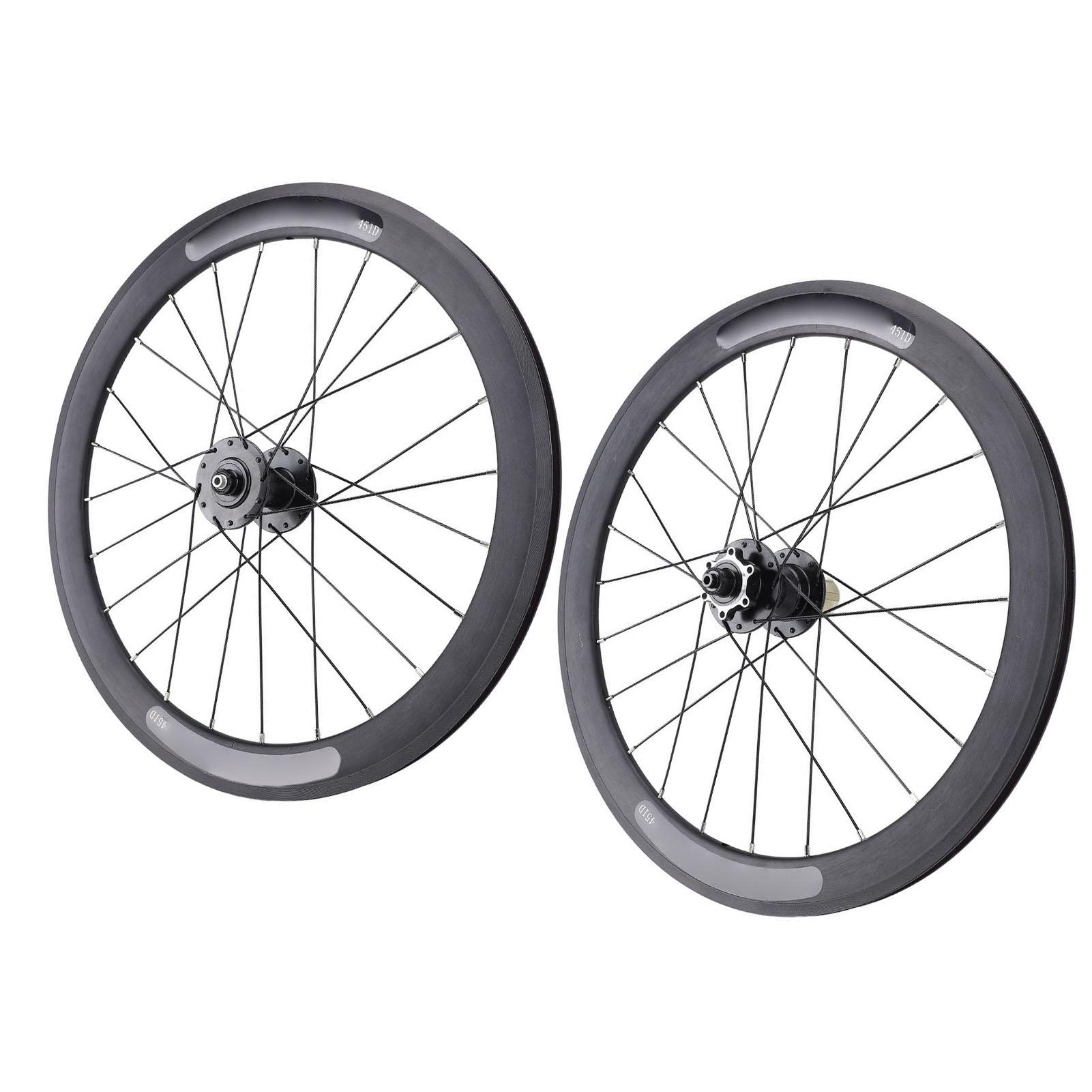 Комплект колес для складного велосипеда 20 дюймов переднее 2 заднее 4 подшипника алюминиевый сплав сборка колес для замены