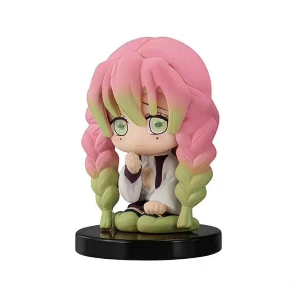 5 st Q Version Demon Slayer Sittande Spökdocka Tanjiro Nidouzi Inosuke Zenizu Leksak Figurativ PVC-modell Gåva