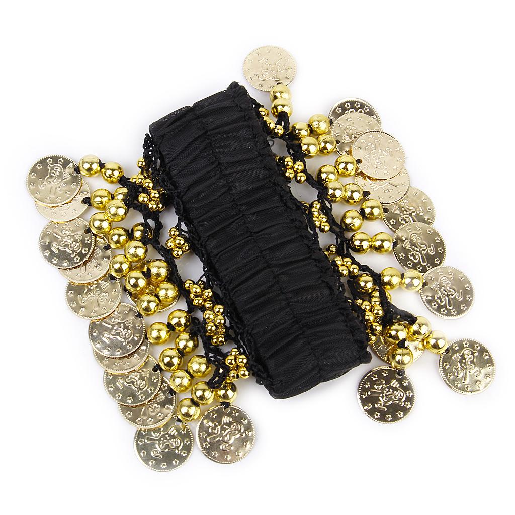 Belly Dance Dancing Anklet Waist Bracelet Cuff Chain Coins Beads Jewelry