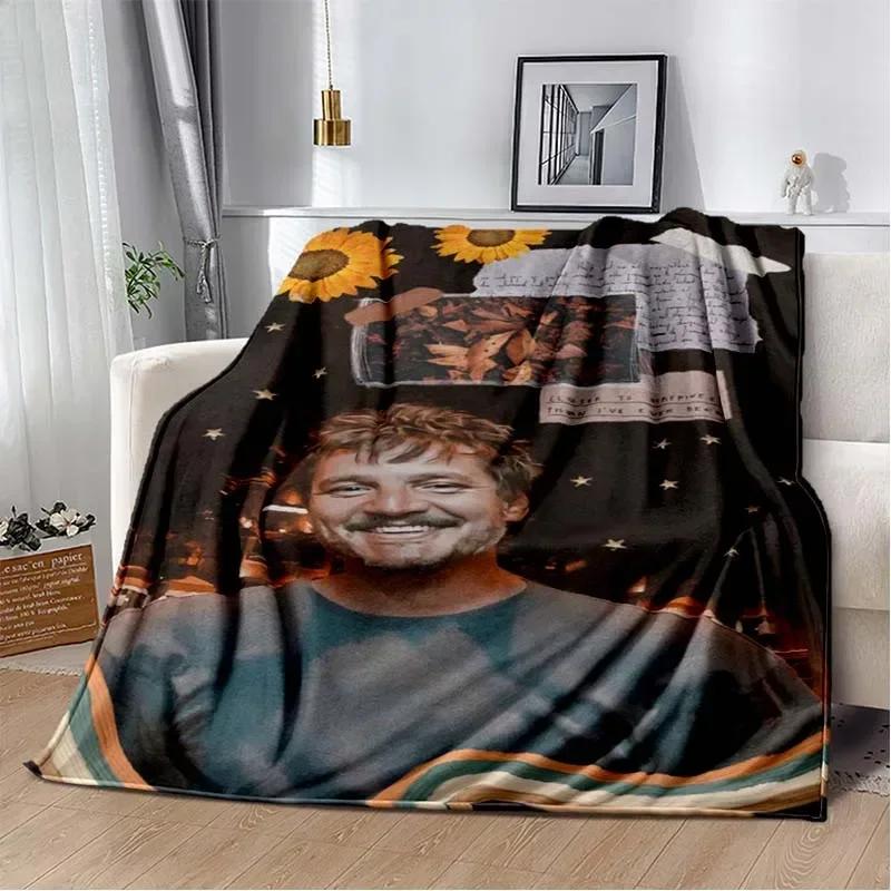 Pedro Pascal Pattern Throw Blanket Light Weight Blanket for Living Room Bedroom Kidsroom Warm Blanket Christmas Gift