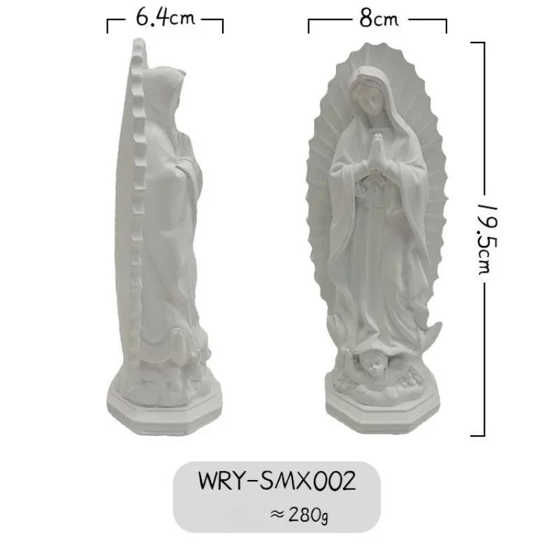 1PC Virgin Mary Resin Home Furnishings Entrance Decoration Church Crafts Shooting Props Decorative Ornaments