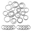 10-20Pcs 15-35mm Stainless Steel Key Rings Round Flat Line Key Ring For Key Chains Key Rings DIY Jewelry Making Accessories