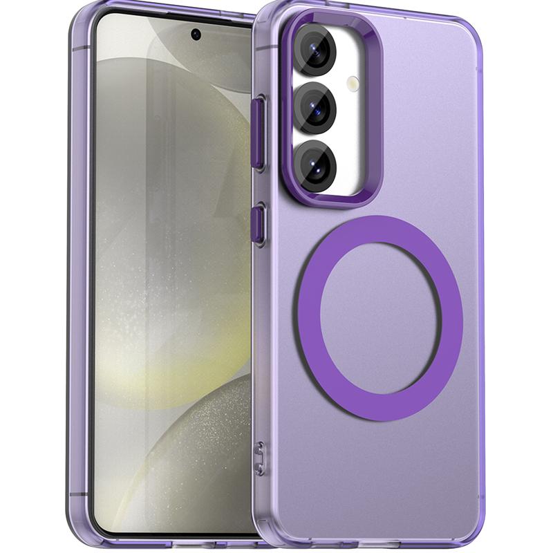 Transparent Case For Samsung Galaxy S25 Plus Case Galaxy S25 Magnetic Adsorption Wireless Charge Cover For Samsung S25 Plus Case