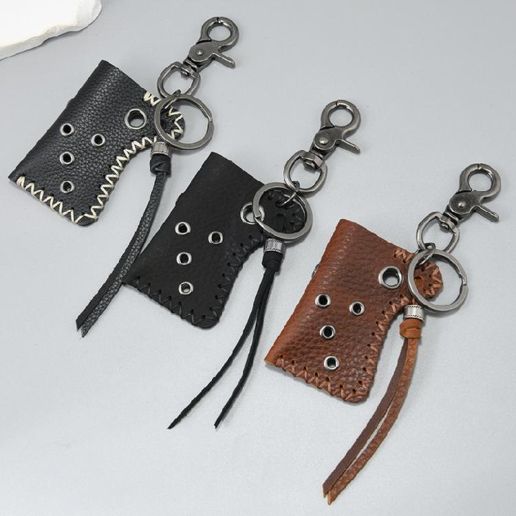 Handgefertigte Leder-Feuerzeug Hülle Elegantes Leder-Feuerzeug Etui Schlüsselanhänger Hergestellt aus Robusten Materialien für Langlebigen Gebrauch