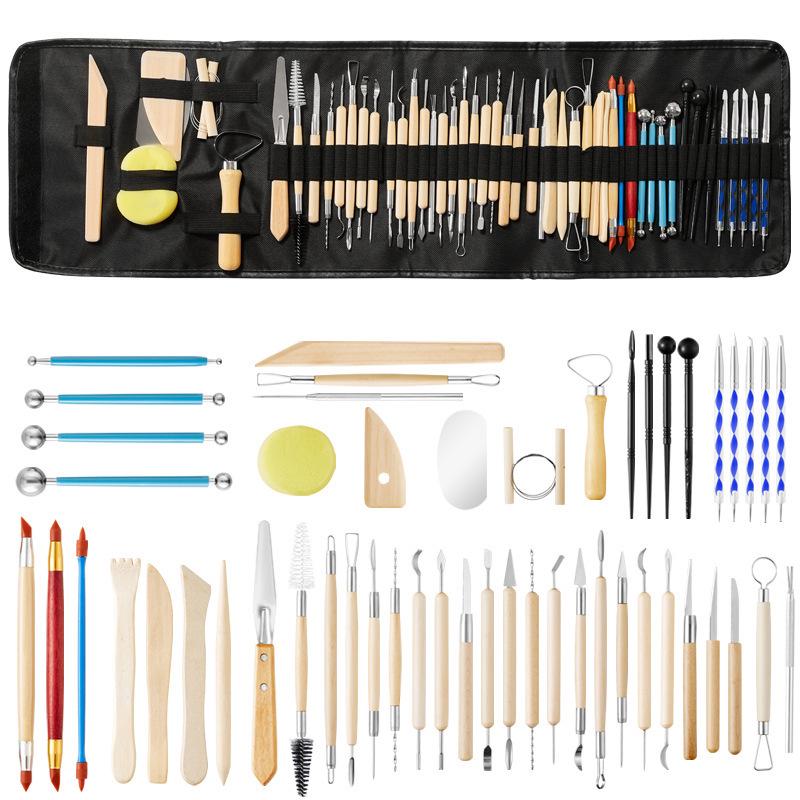 51-Piece Clay Sculpting and Carving Tool Set