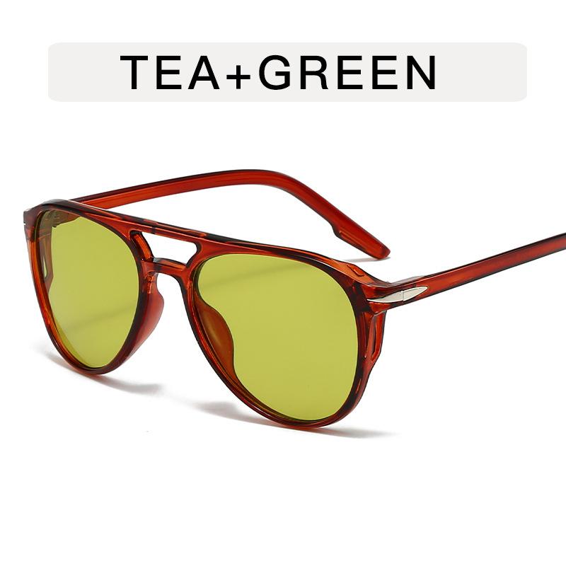 European American Style Women's Sunglasses Pilot Shape Double Bridge Men Sun Glass Driving Hiking Sunglasses Women