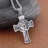 Classic Jesus Cross Pendant Chain Stainless Steel INRI Jesus Religon Necklace Trendy Popular Male Jewelry Accessories