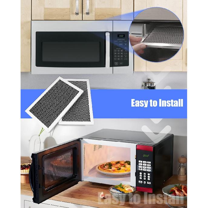Urngowuy 2Pcs Microwave Charcoal Filter Fit for GE JVM6175EK5ES JVM6175SK5SS JVM6172SK5SS JVM6175YK5FS