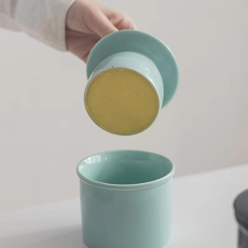 With Lid Butter Cup Ceramic Butter Jar Cheese Box Butter Storage Container  Refrigerator