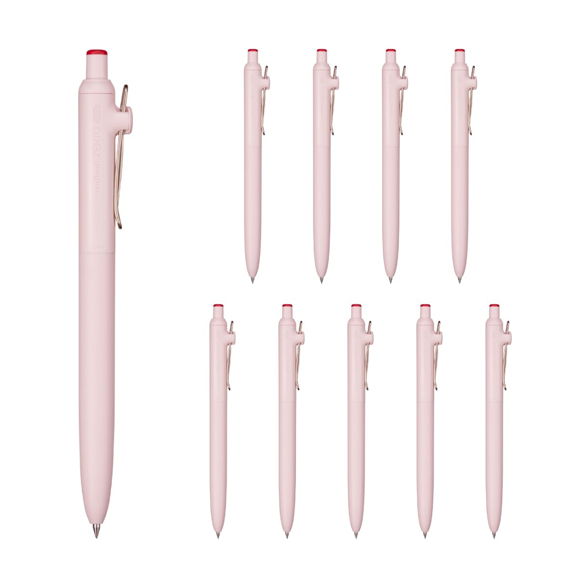 

Mitsubishi Pencil Uniball ZENTO Basic Ballpoint Pack of Water-Based Pen, 0.38mm, Red, 10, UBNZS38.15 (10-Pack) червоний