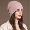 Thick Rabbit Fur Pullover Hat Women's Ear Protection Knitted Hat