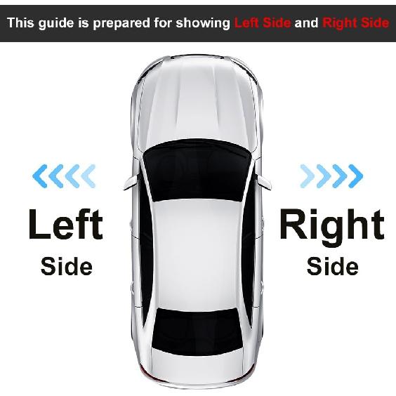 Side View Mirror Fender Corner Cover Trim, Corner Triangle Fender Cover, Replaces 60118-47030, 60117-47030, Compatible with Toyota Prius 2016-2020, 1