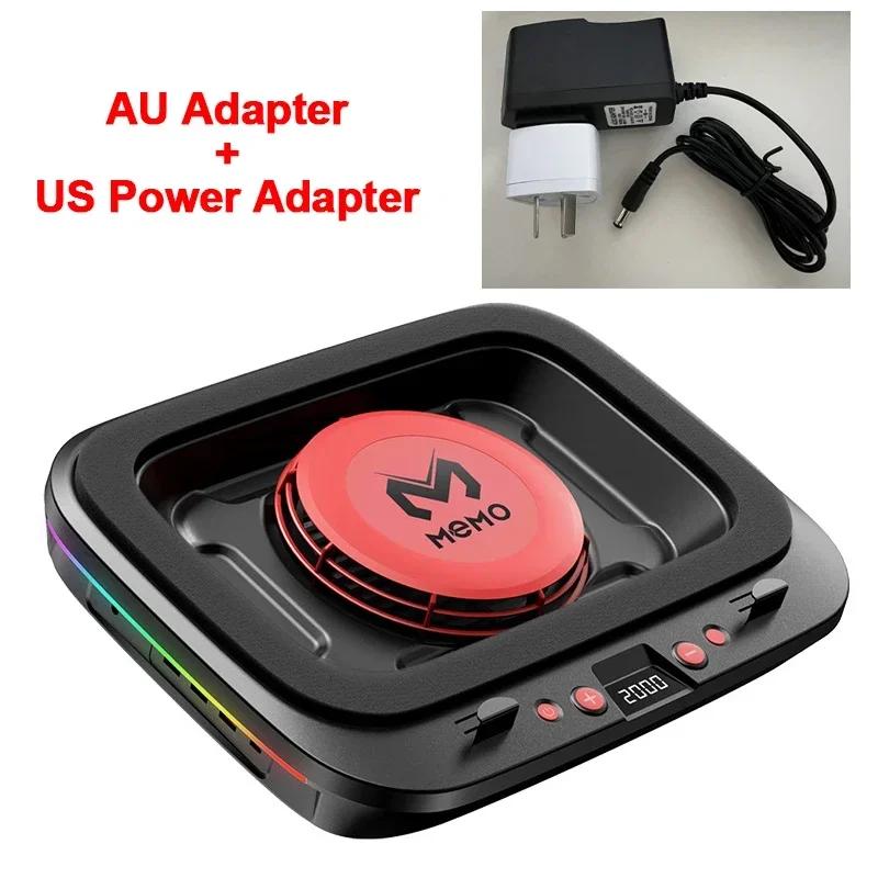MEMO FL08 7 Angle Adjustable Notebook Powerful Fan Cooling Pad for 14-19'' Game Laptop Cooler Strong Wind Kickstand Base Bracket